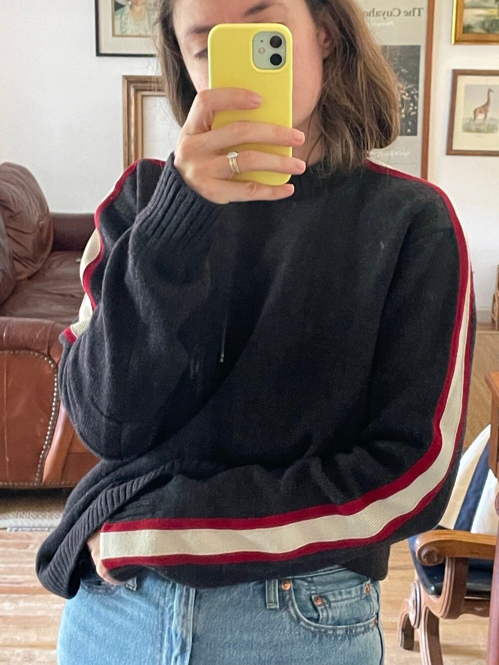 Banana Republic Varsity Stripe Merino Wool Y2K Sweater